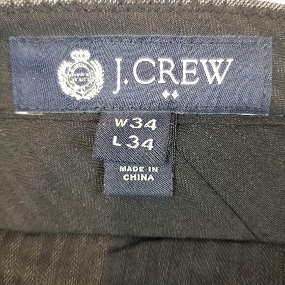 J Crew Pants Mens 34x33 Gray Thompson Slim Wool Dress Suit Trousers Flat Front - Picture 5 of 13